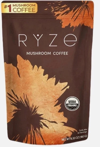 Organic RYZE Mushroom Coffee 1 Pack 30 Servings Instant New Free Shipping