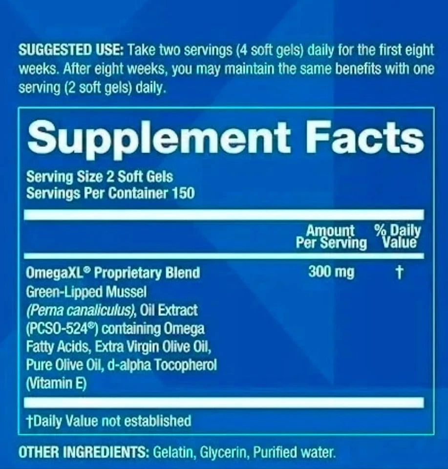 Single Omega XL 300 Capsules Green Lipped Joint Muscle Mussel Supplement Relief1